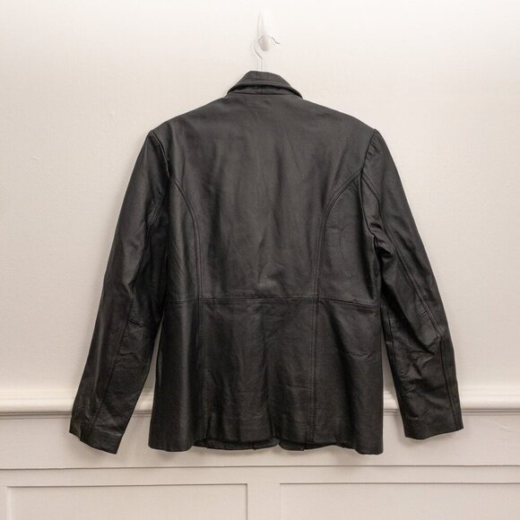 Vintage Moda Italy Bellagio Genuine Leather Jacket | Size XL | Classic Black - Picture 4 of 5
